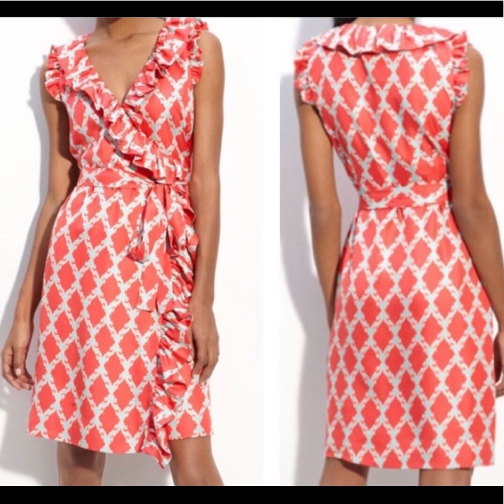 KATE SPADE Sz 6 Aubrey Silk Wrap Dress